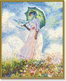 Hölgy napernyővel (40 x 50 cm)