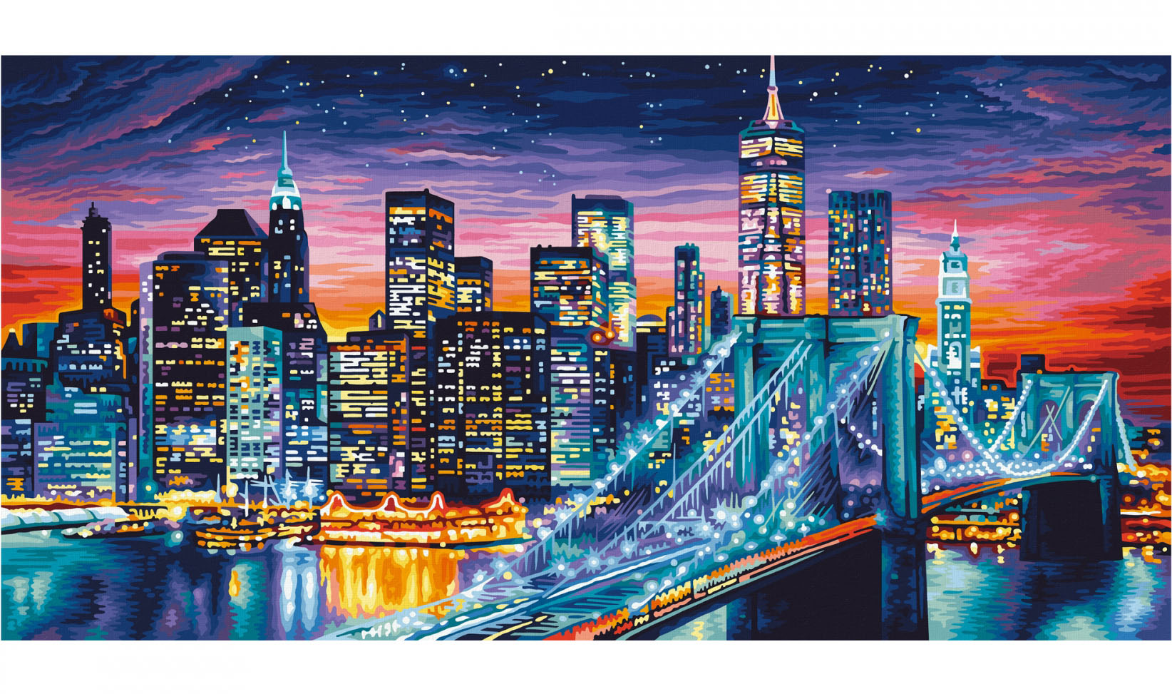 Manhattan éjjel (80 x 40 cm)