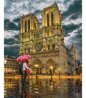 A párizsi Notre-Dame székesegyház (40 x 50 cm)