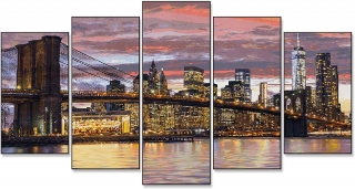 New York hajnalban (72 x 132 cm)