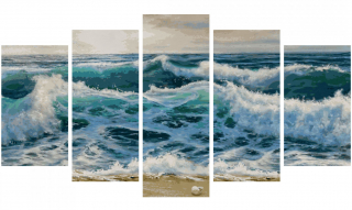 Viharos tenger (72 x 132 cm)