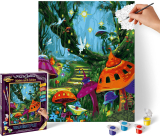 Elvarázsolt gombák (24 x 30 cm) Festés számok szerint