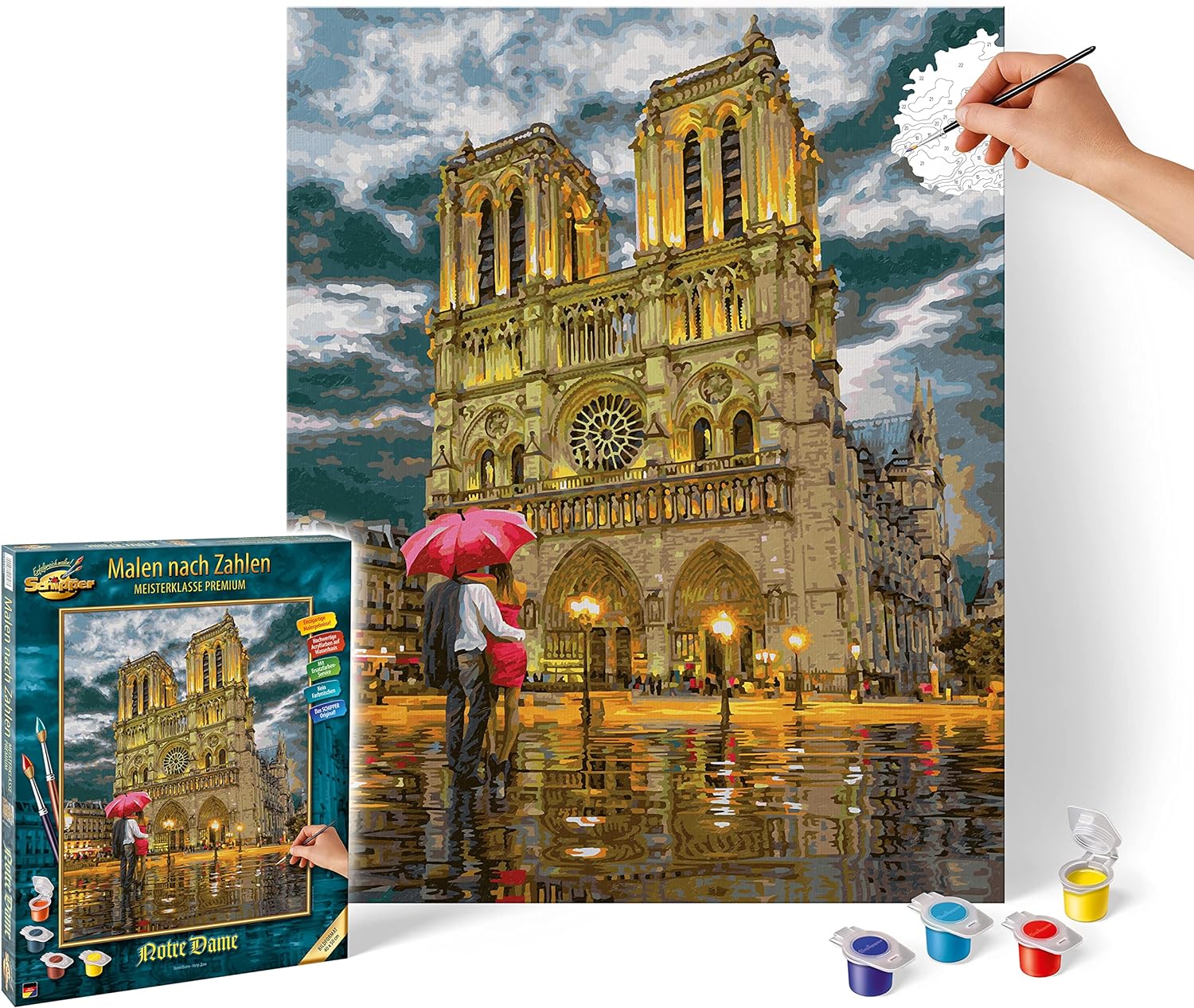 A párizsi Notre-Dame székesegyház (40 x 50 cm) Festés számok szerint