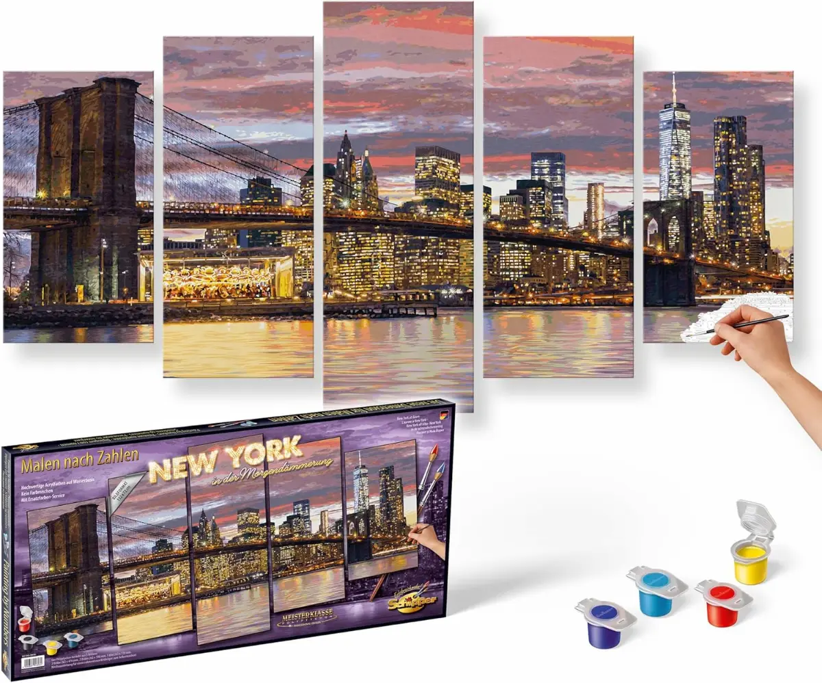 New York hajnalban (72 x 132 cm) Festés számok szerint