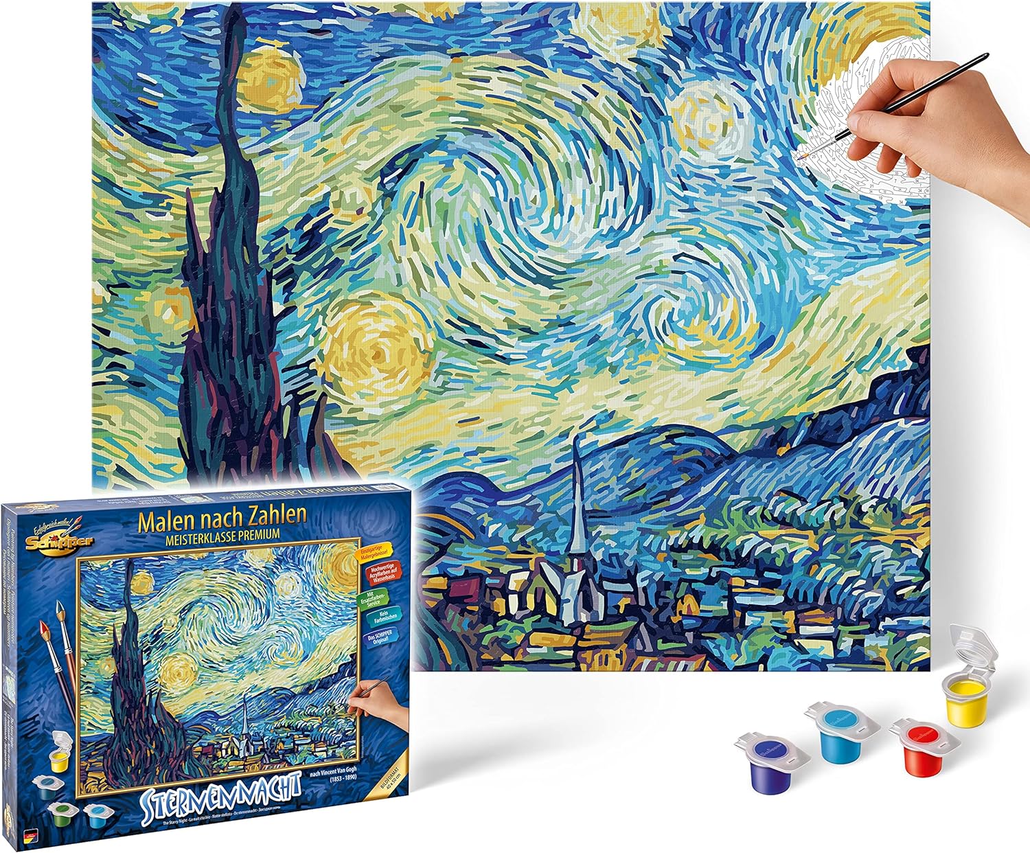 Csillagos éj (40 x 50 cm) Festés számok szerint