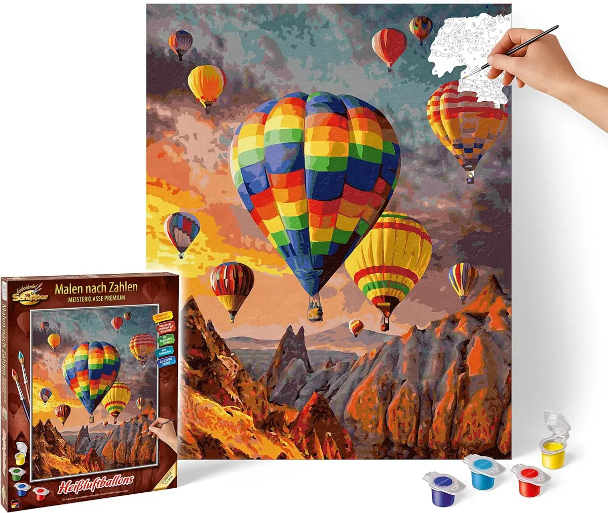 Hőlégballonok (40 x 50 cm) Festés számok szerint