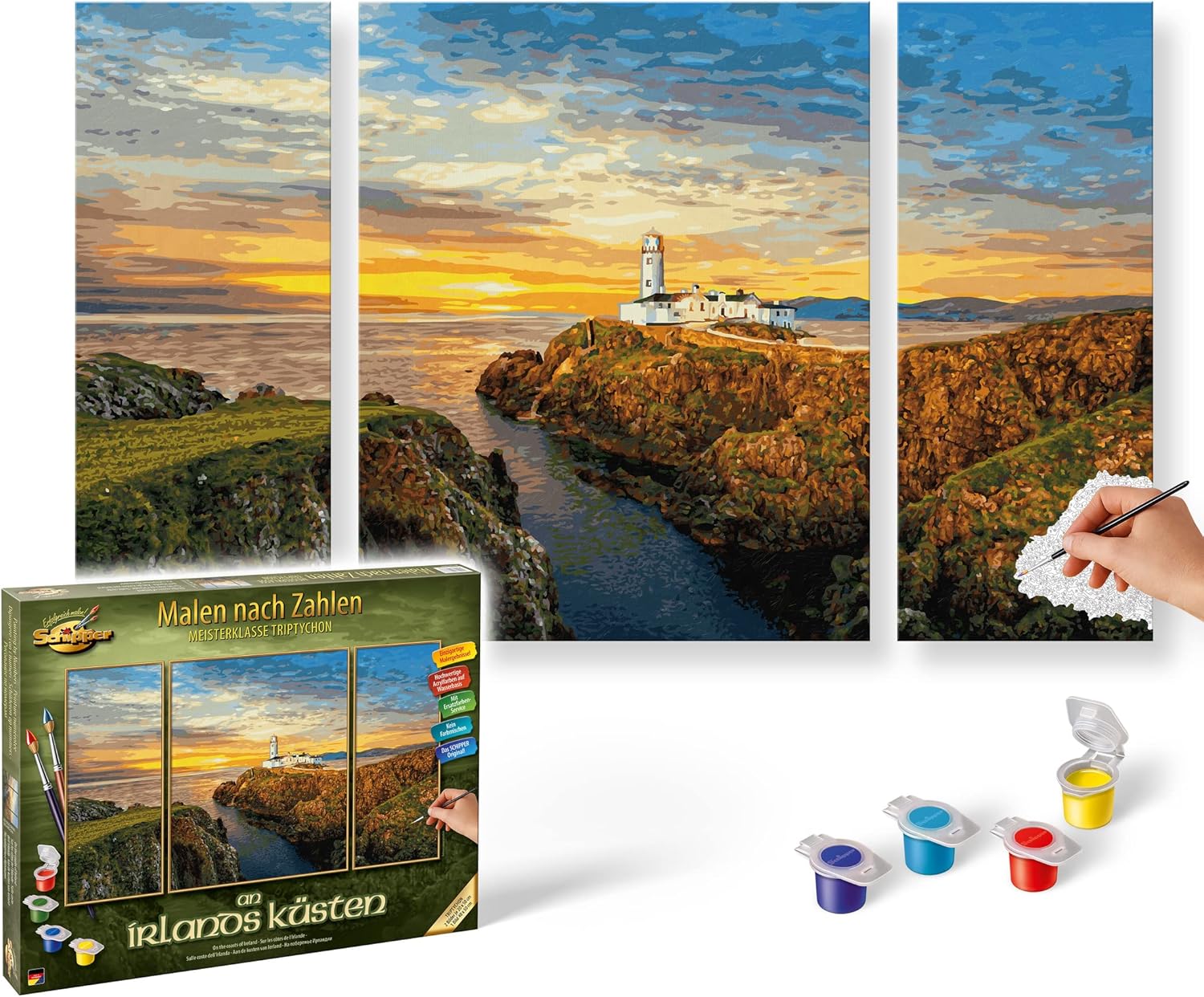 Írország partja (50 x 80 cm) Festés számok szerint